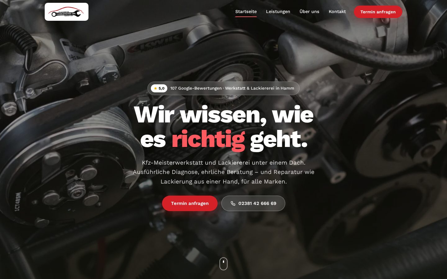 Website von Fahrzeugtechnik Ebel